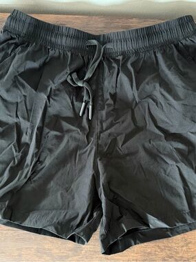 Amazon Black Men's Athletic Drawstring Shorts